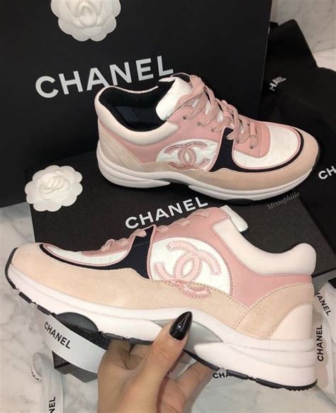 pink and white chanel shoes|chanel sneakers pink inside.